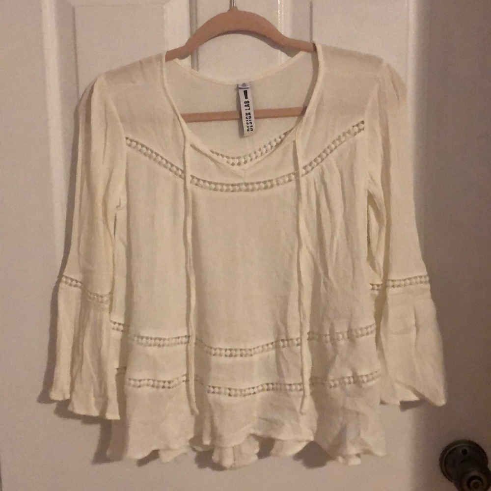 Design Lab White Long Sleeve Top